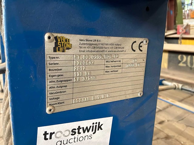 2012 accu stone lift mt 00 0399 vacuümheffer - afbeelding 3 van  3