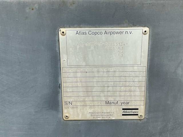 2012 atlas copco qas 325 vod box f stroomgenerator - aggregaat - afbeelding 15 van  16