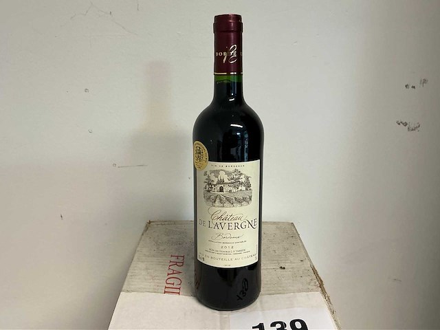 2012 château de lavergne rode wijn (30x) - afbeelding 1 van  3