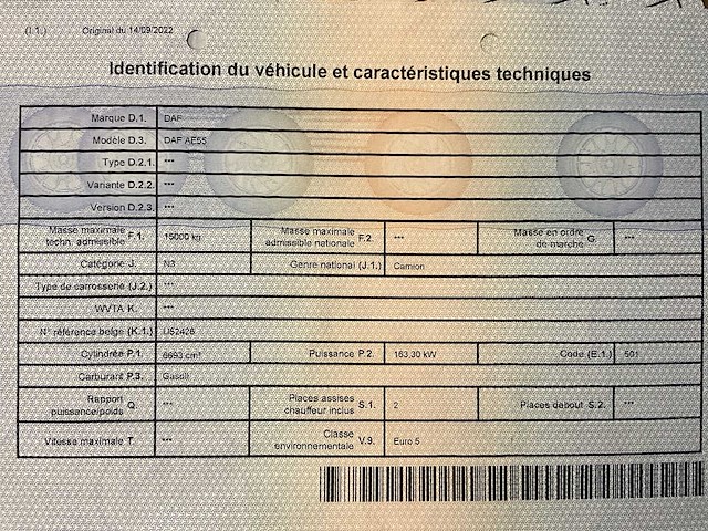 2012 daf ae55 depanneur - airco - afbeelding 35 van  53