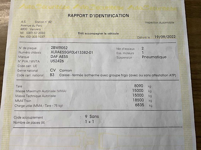 2012 daf ae55 depanneur - airco - afbeelding 37 van  53