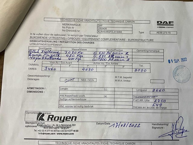 2012 daf ae55 depanneur - airco - afbeelding 38 van  53