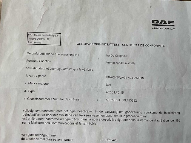 2012 daf ae55 depanneur - airco - afbeelding 39 van  53