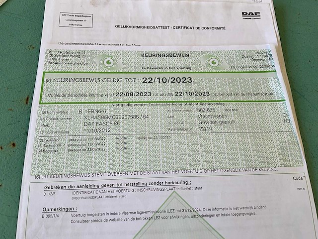 2012 daf cf vrachtwagen met containerhaaksysteem - afbeelding 25 van  35