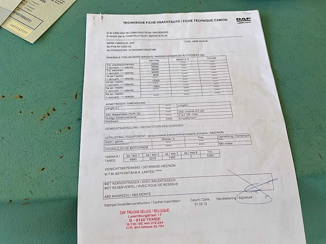 2012 daf cf vrachtwagen met containerhaaksysteem - afbeelding 27 van  35