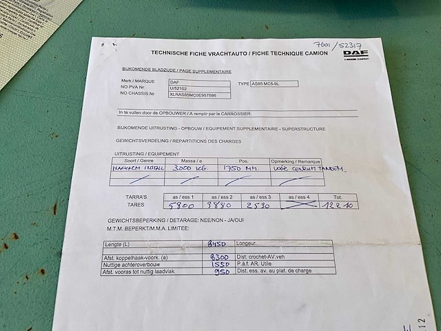 2012 daf cf vrachtwagen met containerhaaksysteem - afbeelding 28 van  35