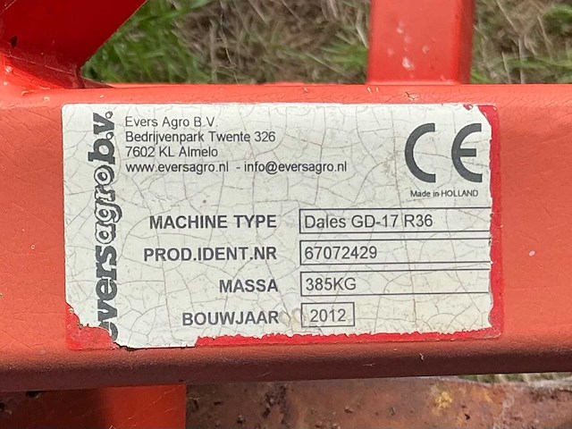 2012 dales gd-17 r36 (3meter) cultivator - afbeelding 4 van  14