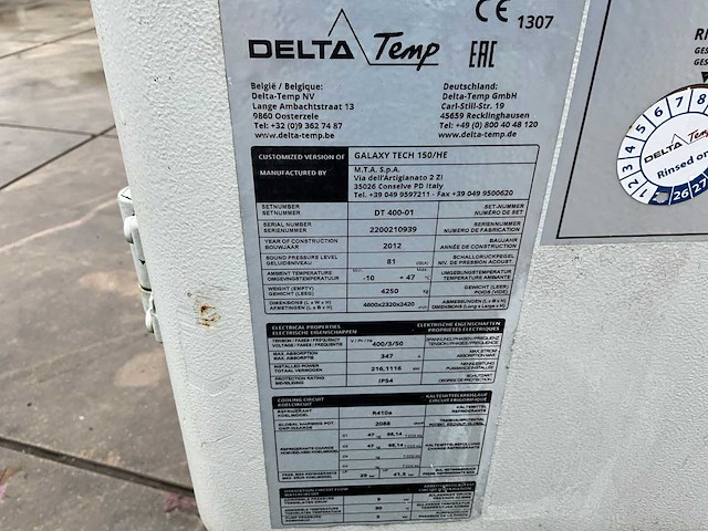 2012 delta temp / climaveneta dt400-01 schiller - afbeelding 6 van  6