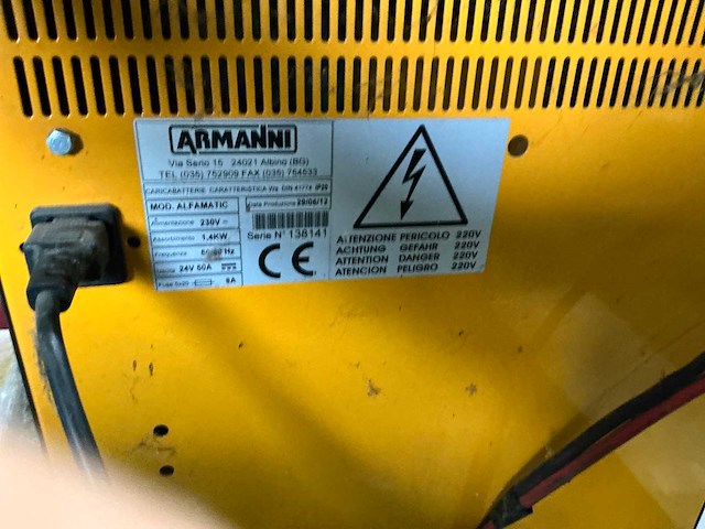 2012 elektrische palletwagen compleet met acculader armanni alfamatic, bouwjaar 2012 - afbeelding 3 van  11