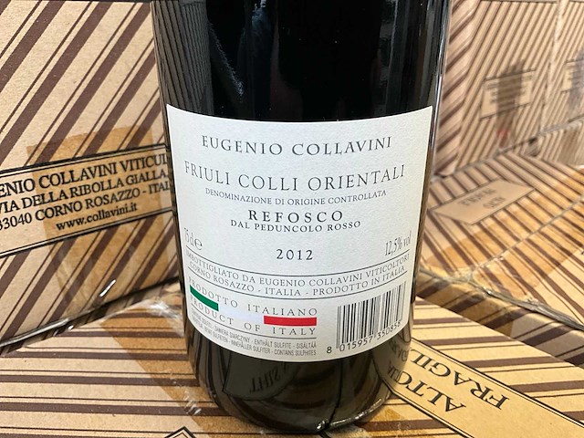 2012 eugenio collavini refosco rode wijn (53x) - afbeelding 3 van  3
