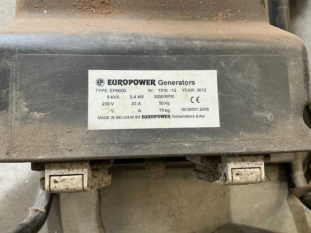 2012 europower ep6000 stroomgenerator - afbeelding 8 van  8