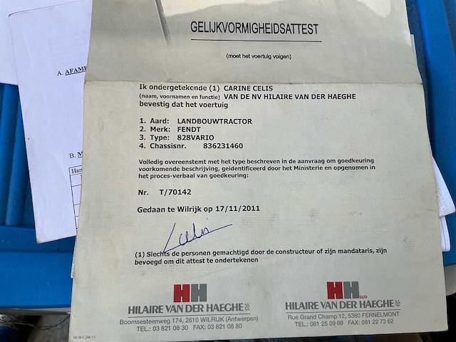 2012 fendt 828 vario+ gronddumper k34 dezeure - afbeelding 62 van  68