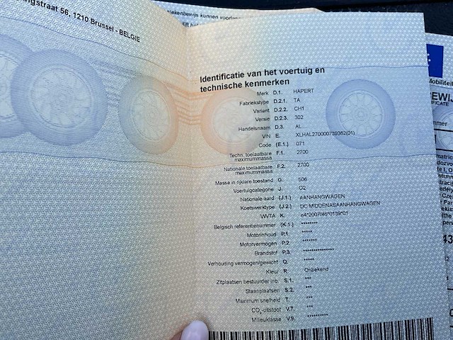 2012 hapert ta / al aanhangwagen mtm 2700kg - afbeelding 4 van  7