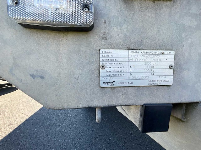 2012 henra pl2 aanhangwagen - afbeelding 14 van  15