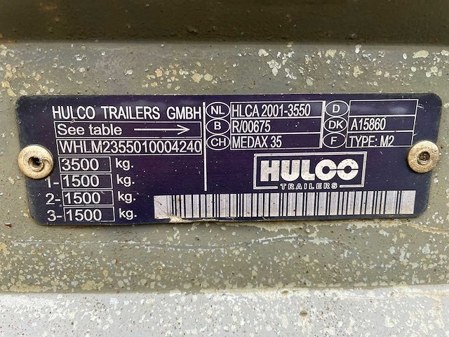 2012 hulco medax-3 aanhangwagen - afbeelding 11 van  16