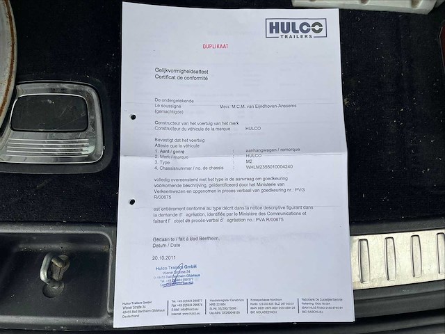 2012 hulco medax-3 aanhangwagen - afbeelding 16 van  16
