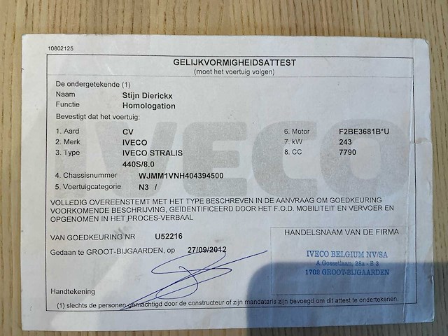 2012 iveco stralis ad440s33t/p veegwagen - afbeelding 25 van  33