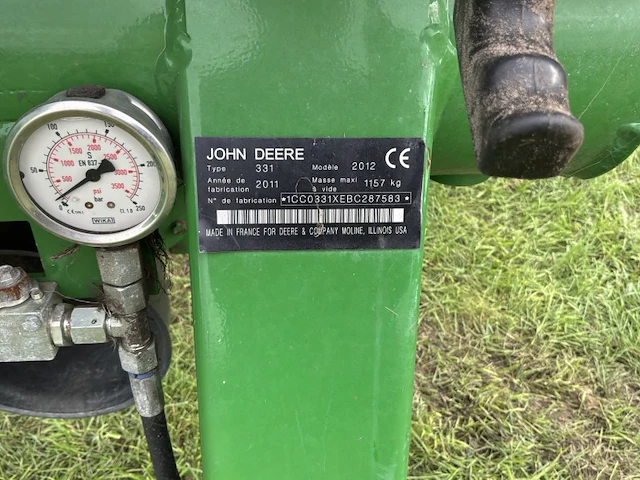 2012 john deere 331 schijvenmaaier met kneuzer - afbeelding 11 van  19