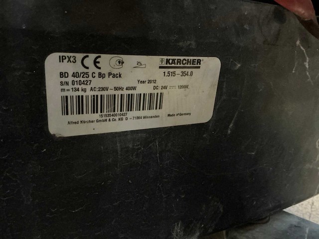 2012 kärcher professional bd 40/25 c vloerreiniger - afbeelding 9 van  10