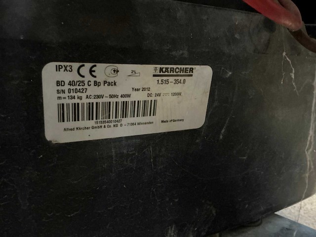 2012 kärcher professional bd 40/25 c vloerreiniger - afbeelding 10 van  10