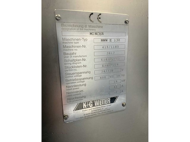 2012 k+g wetter mww e 130 vleesmolen - afbeelding 3 van  9