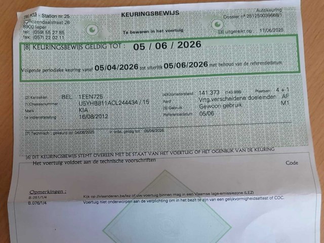 2012 kia cee’d stationwagen personenauto - afbeelding 14 van  25