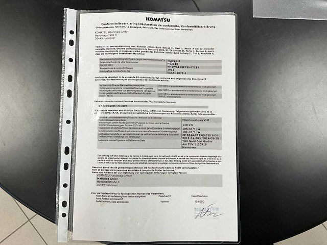 2012 komatsu wa320-6 wiellader - afbeelding 6 van  26