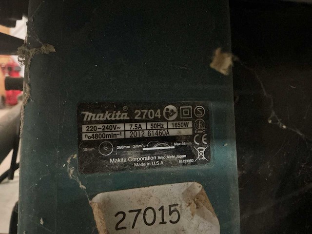 2012 makita 2704 tafelzaag - afbeelding 6 van  6