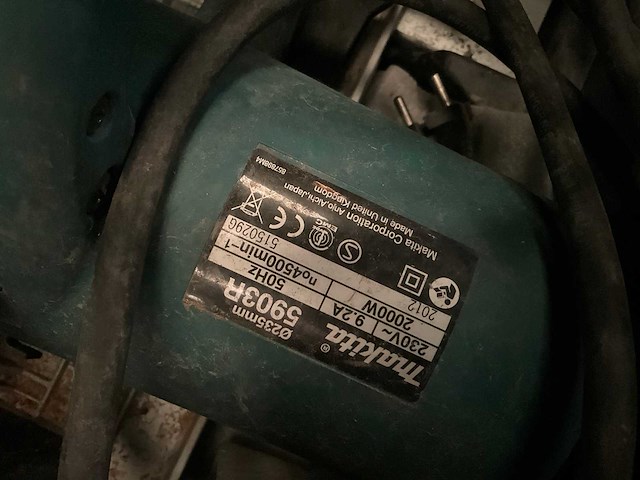2012 makita 5903r afkortcirkelzaagmachine - afbeelding 3 van  4