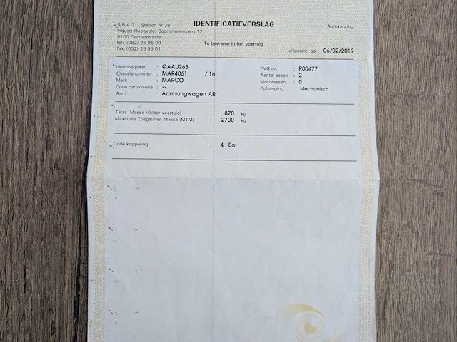 2012 marco av27ta aanhangwagen - afbeelding 7 van  16