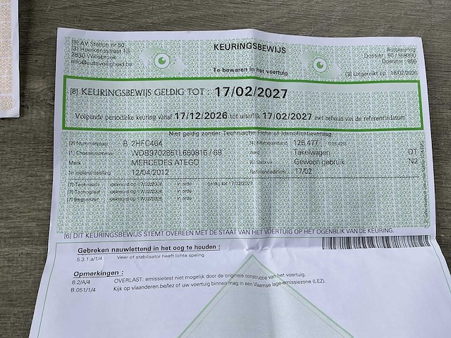 2012 mercedes-benz atego 1222 takelwagen met isoli schuifplateau – euro 5 - afbeelding 45 van  51