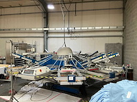2012 mhm synchroprint sps 12z08 automatische carrouselzeefdrukmachine