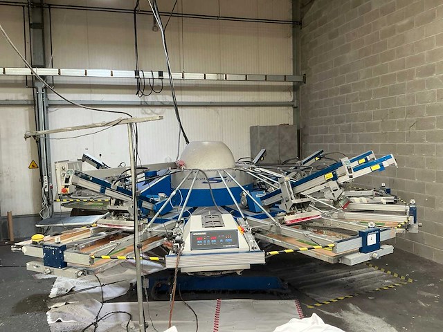 2012 mhm synchroprint sps 12z08 automatische carrouselzeefdrukmachine - afbeelding 2 van  8