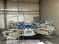 2012 mhm synchroprint sps 12z08 automatische carrouselzeefdrukmachine - afbeelding 2 van  8