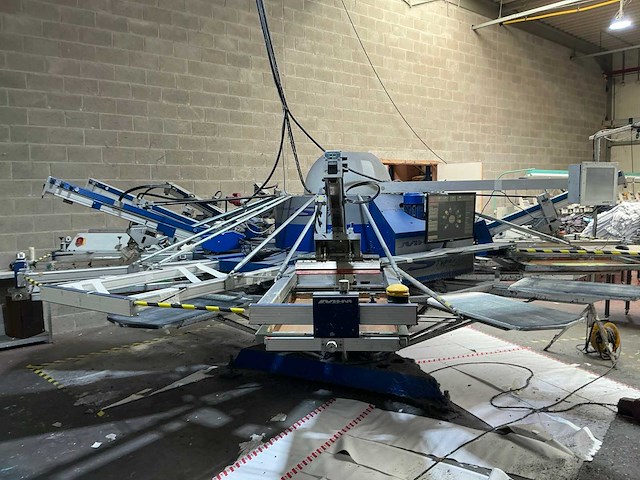 2012 mhm synchroprint sps 12z08 automatische carrouselzeefdrukmachine - afbeelding 3 van  8