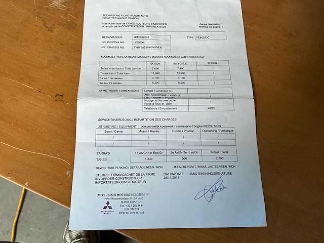 2012 mitsubishi canter fe85s/ds vrachtwagen - afbeelding 51 van  55