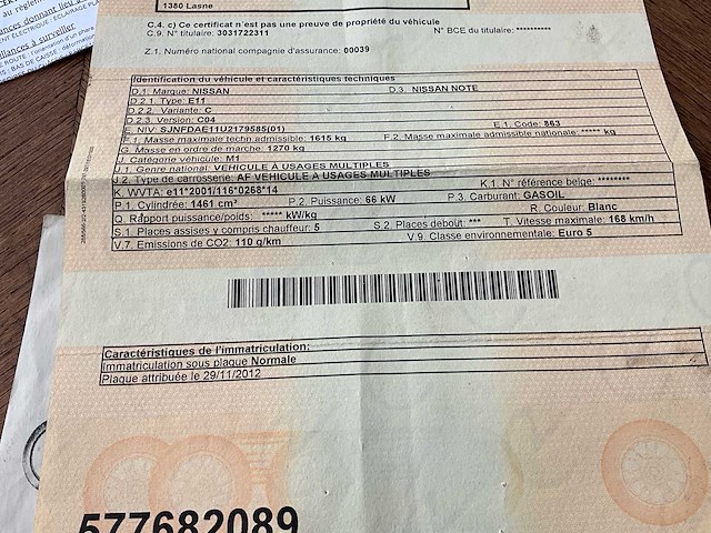 2012 nissan note - afbeelding 17 van  27
