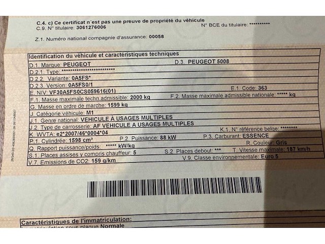 2012 peugeot 5008 - afbeelding 18 van  28