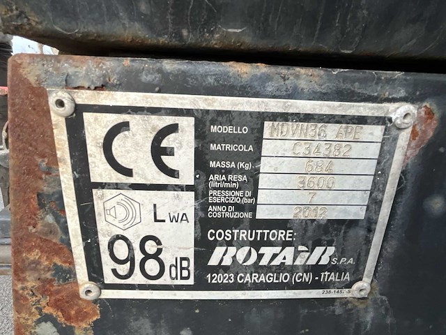 2012 rotair mdvn36ap overige aannemersmateriaal - afbeelding 7 van  17