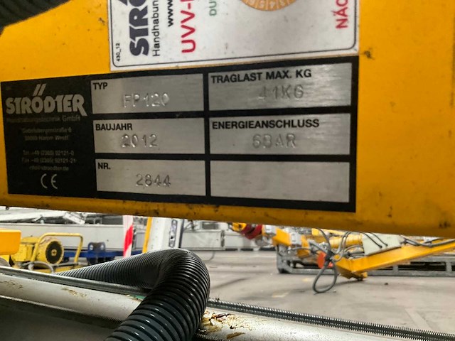 2012 strodter fp120 hefsysteem/manipulatiesysteem 45 kg - afbeelding 5 van  19
