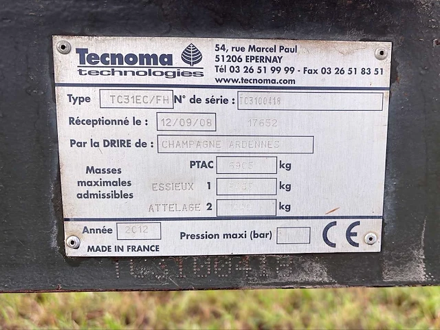 2012 tecnoma technologies tennis 3100 spuit - afbeelding 8 van  16
