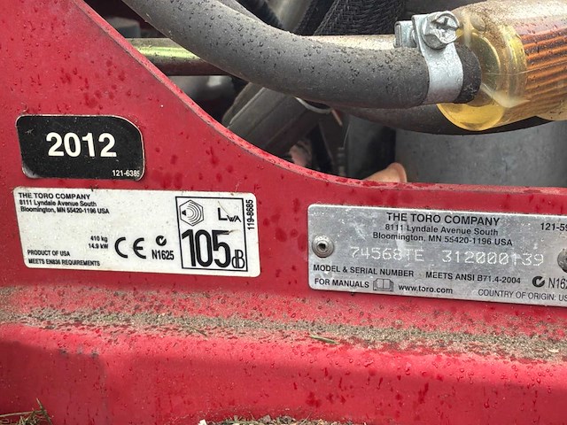 2012 toro grandstand 74568te stamaaier - afbeelding 2 van  12