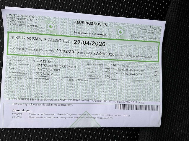 2012 toyota auris personenauto - afbeelding 24 van  31