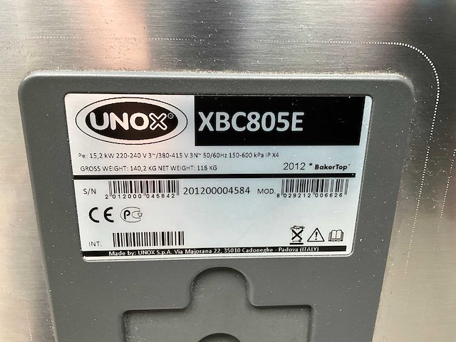 2012 unox xbc805e bakertop oven - afbeelding 10 van  10