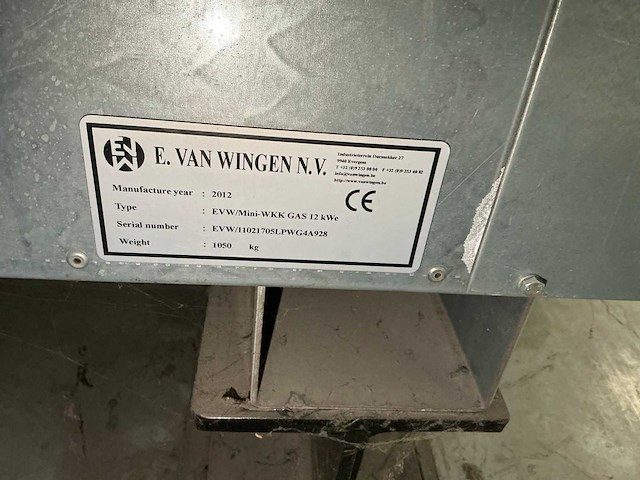 2012 van wingen evw/ mini- wkk gas 12 kwe warmtekrachtkoppeling - afbeelding 5 van  6