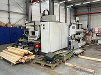 2012 vernet behringer hdx 918 cnc-boormachine + aanvoer rollenbanen / veiligheidshekken + vernet behringer bandzaagmachine hbp410/923 - afbeelding 1 van  15