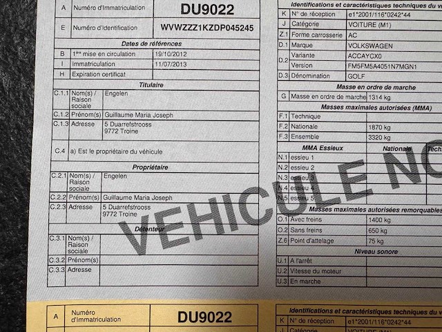 2012 volkswagen golf - afbeelding 27 van  34