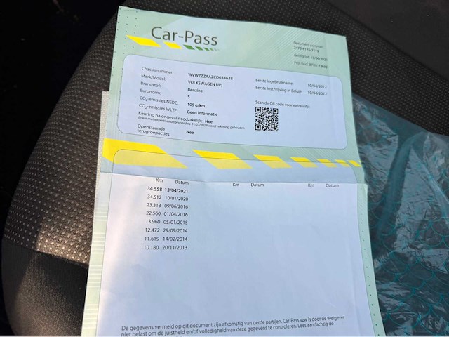 2012 volkswagen up personenauto - afbeelding 5 van  12