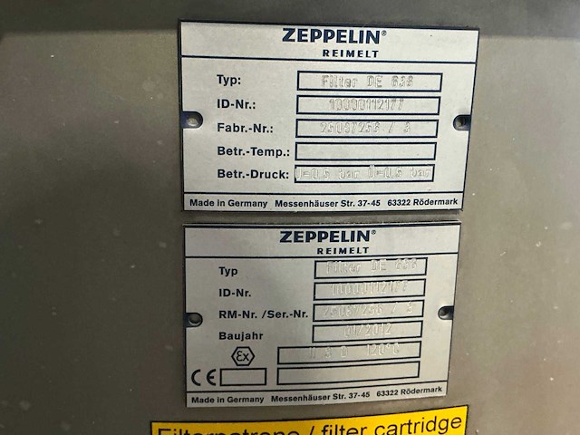 2012 zeppelin de 636 filterscheidingssysteem - afbeelding 5 van  5