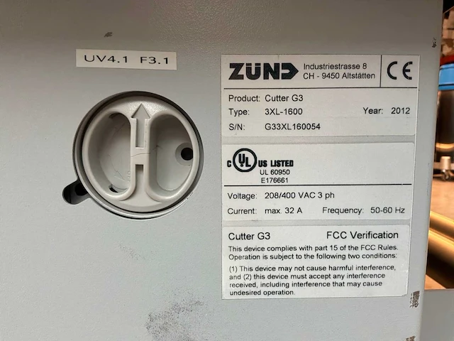2012 zund cutter g3 snijplotter - afbeelding 2 van  25